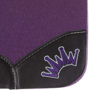 Best Ever Pads Kush 3/4 Inch Purple Felt Saddle Pad with Black Wear Leathers
