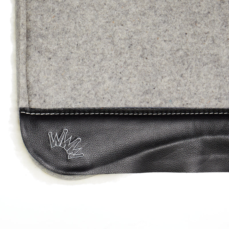 Best Ever Pads Kush Fleesar 3/4 Inch Felt Fleece Bottom Saddle Pad with Black Wear Leathers