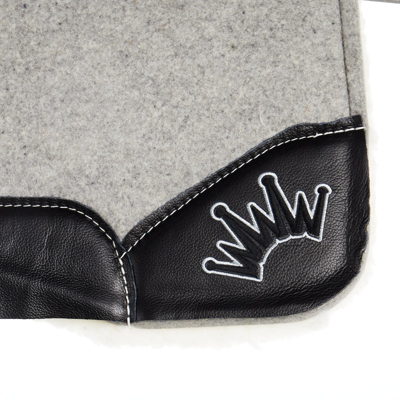 Best Ever Pads Kush Fleesar 3/4 Inch Felt Fleece Bottom Saddle Pad with Black Wear Leathers