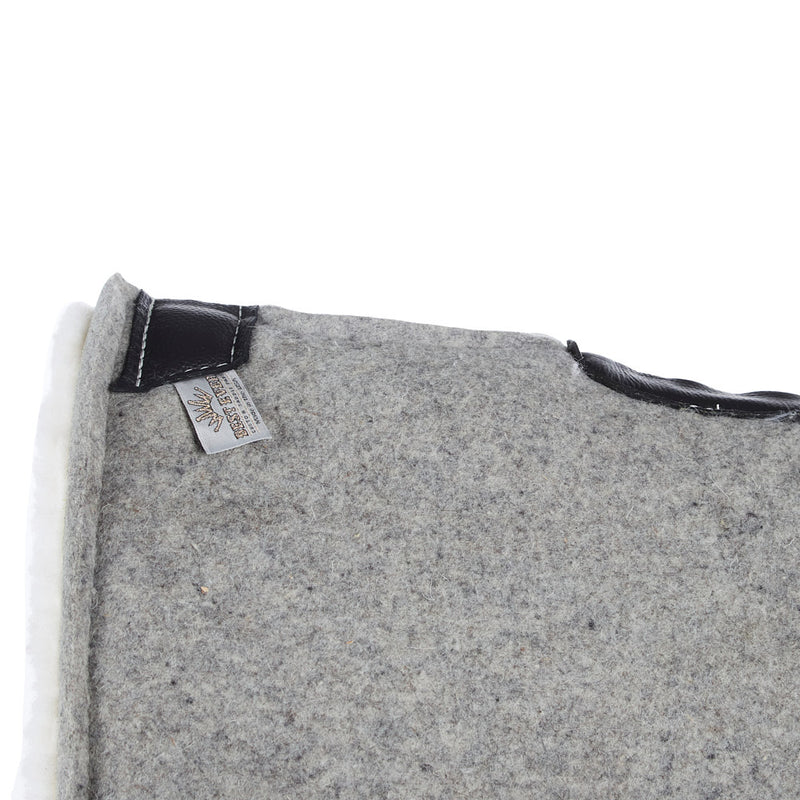 Best Ever Pads Kush Fleesar 3/4 Inch Felt Fleece Bottom Saddle Pad with Black Wear Leathers