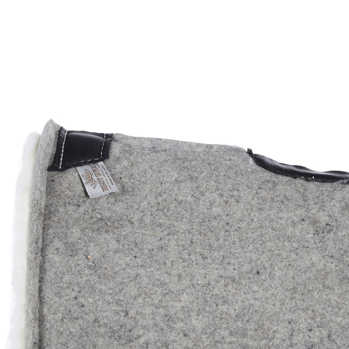 Best Ever Pads Kush Fleesar 3/4 Inch Felt Fleece Bottom Saddle Pad with Black Wear Leathers