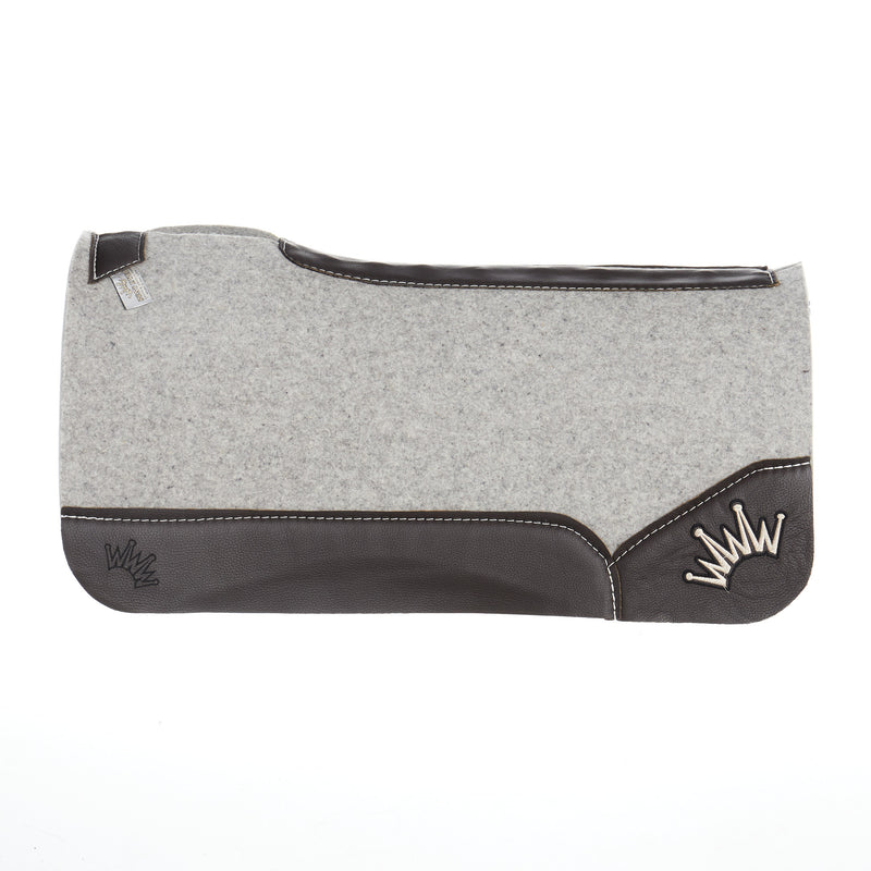 Best Ever Pads Kush 3/4 Inch Felt Saddle Pad with Brown Wear Leathers