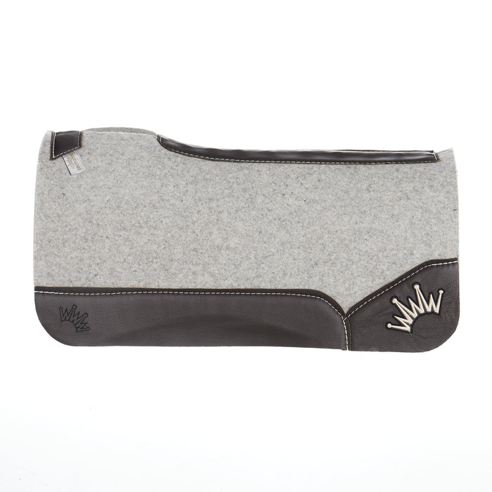 Best Ever Pads Kush 3/4 Inch Felt Saddle Pad with Brown Wear Leathers