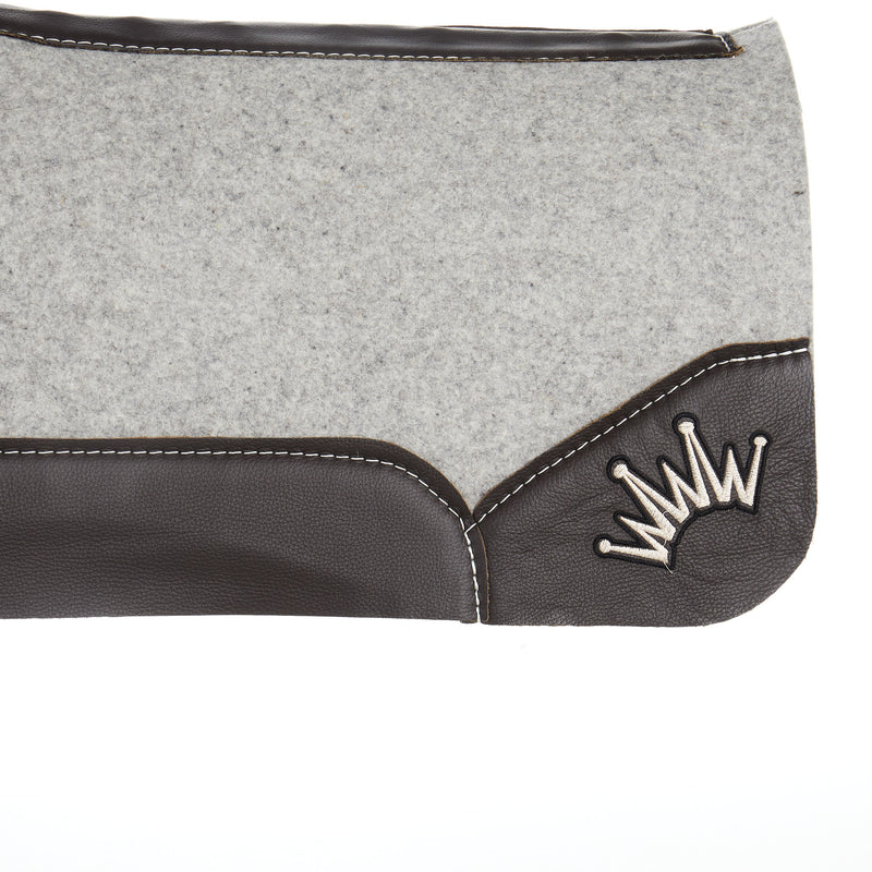 Best Ever Pads Kush 3/4 Inch Felt Saddle Pad with Brown Wear Leathers