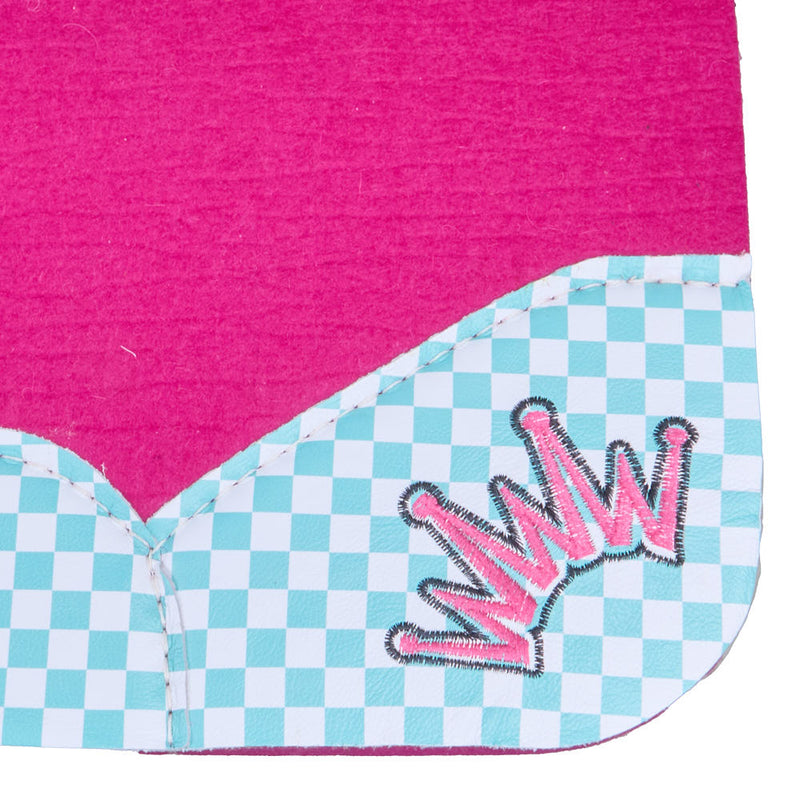 Best Ever Pads 3/4in. Kush Checkered Pink Felt Saddle Pad