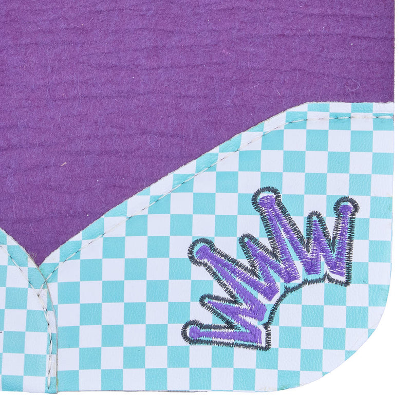 Best Ever Pads 3/4in. Kush Checkered Purple Felt Saddle Pad