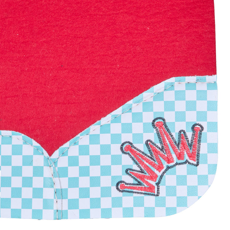 Best Ever Pads 3/4in. Kush Checkered Red Felt Saddle Pad