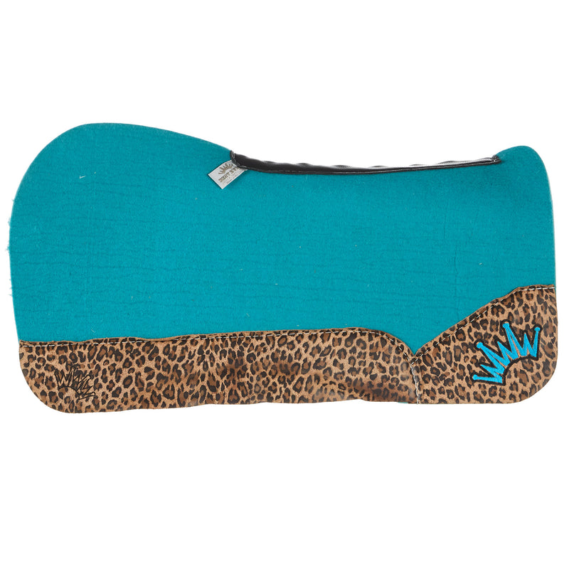 Best Ever Pads Kush Turquoise Leopard Wither Relief Saddle Pad