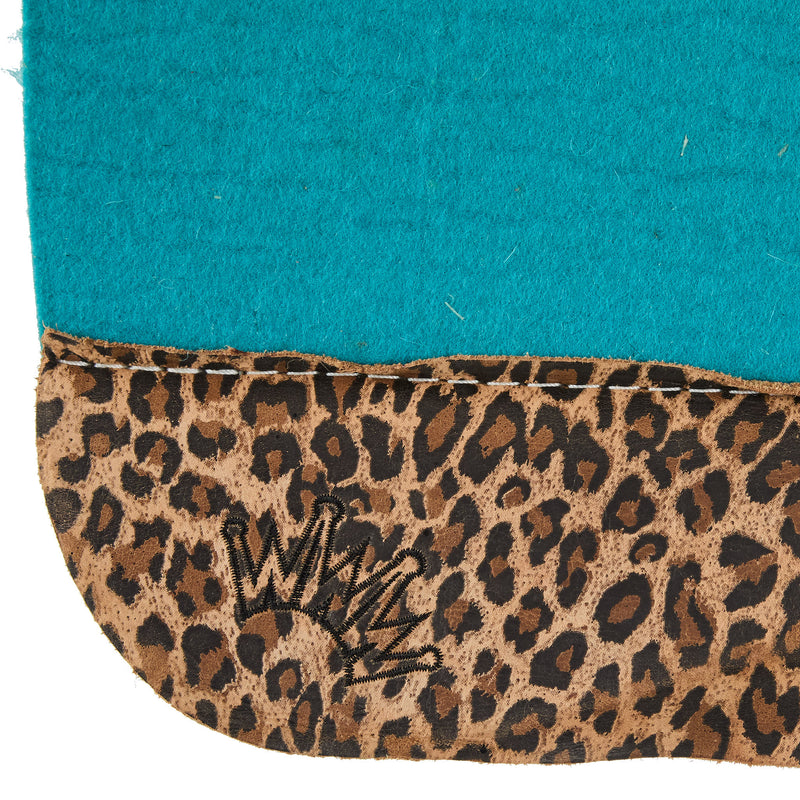 Best Ever Pads Kush Turquoise Leopard Wither Relief Saddle Pad