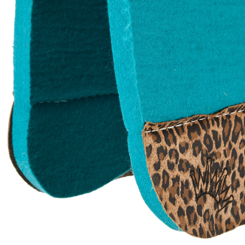 Best Ever Pads Kush Turquoise Leopard Wither Relief Saddle Pad