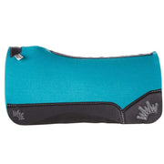 Best Ever Pads Kush 3/4 Inch Turquoise Felt Saddle Pad with Black Wear Leathers