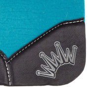 Best Ever Pads Kush 3/4 Inch Turquoise Felt Saddle Pad with Black Wear Leathers