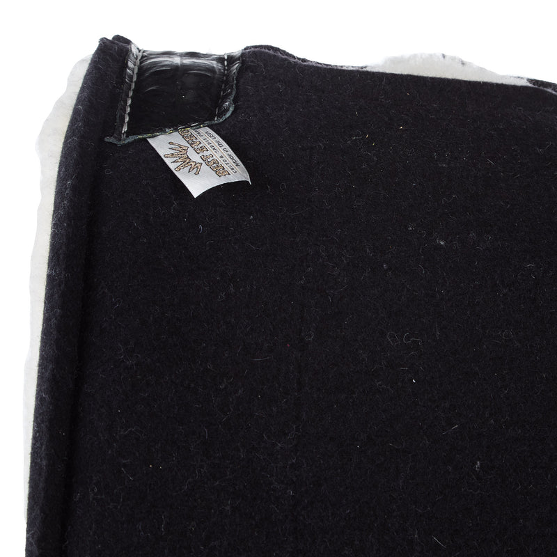 Best Ever Pads Kush Fleesar Black Felt 1in Saddle Pad with Black Gator Leathers