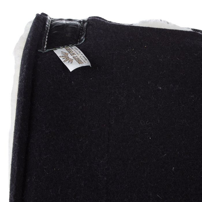 Best Ever Pads Kush Fleesar Black Felt 1in Saddle Pad with Black Gator Leathers