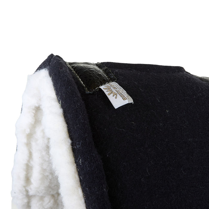 Best Ever Pads 1in Black Kush Saddle Pad with Fleece Bottom and Croc Wear Leathers
