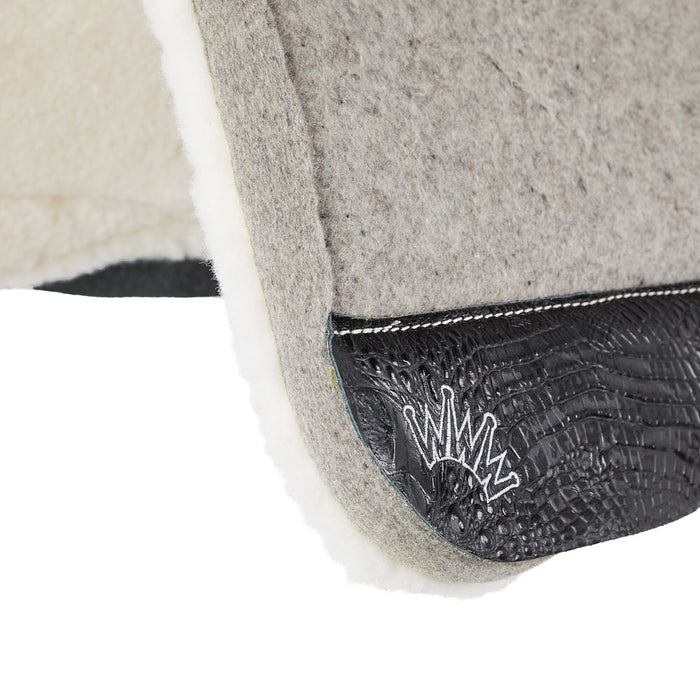 Best Ever Pads Kush Fleesar 1in Saddle Pad with Black Gator Leathers