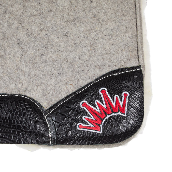 Best Ever Pads Kush Fleesar 1in Saddle Pad with Black Gator Leathers