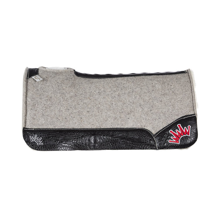 Best Ever Pads Kush Fleesar 1in Saddle Pad with Black Gator Leathers