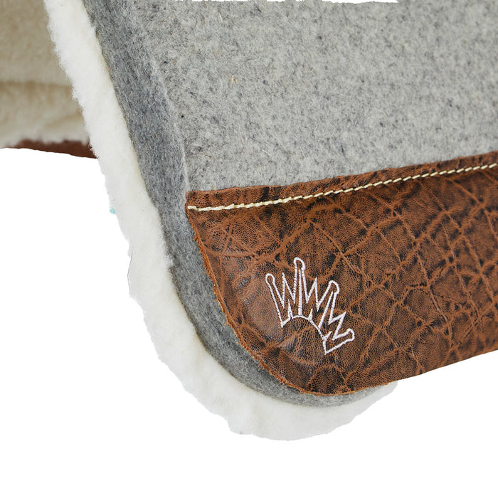 Best Ever Pads Kush 3/4in Fleesar Vintage Peat Elephant 32x32 Saddle Pad
