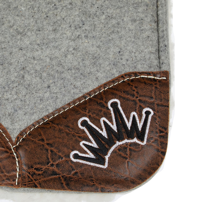 Best Ever Pads Kush 3/4in Fleesar Vintage Peat Elephant 32x32 Saddle Pad