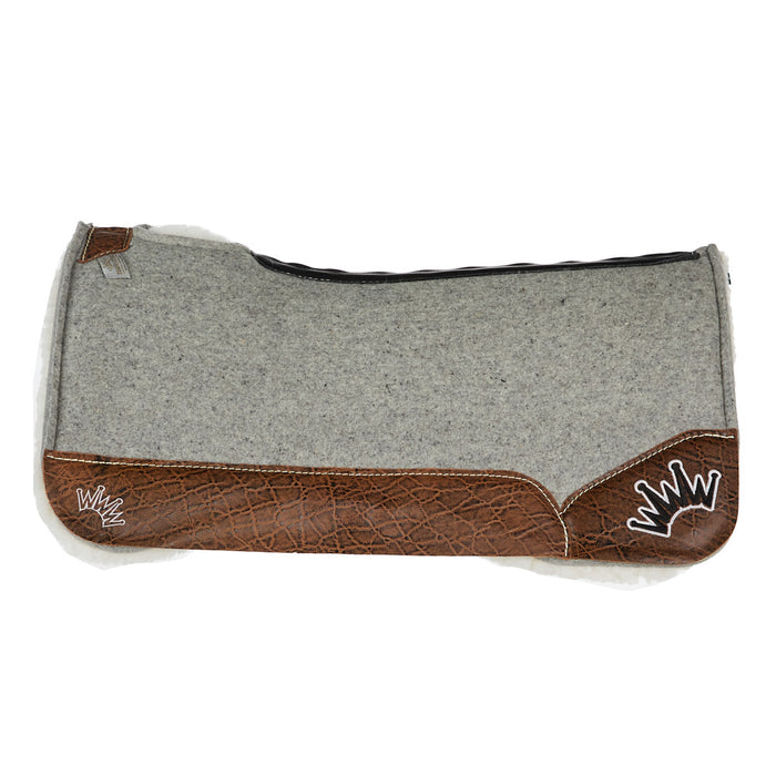 Best Ever Pads Kush 3/4in Fleesar Vintage Peat Elephant 32x32 Saddle Pad