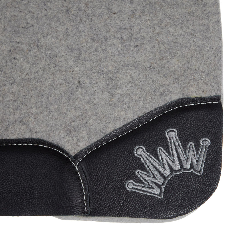 Best Ever Pads 1 1/4 Inch Felt Saddle Pad with Smooth Black Wear Leathers