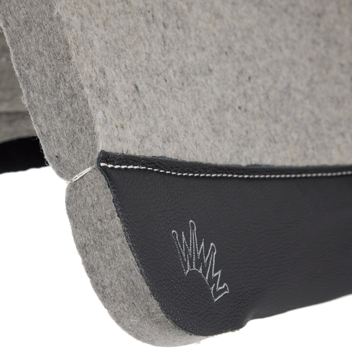 Best Ever Pads 1 1/4 Inch Felt Saddle Pad with Smooth Black Wear Leathers