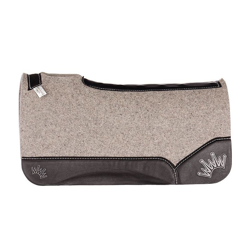 Best Ever Pads Kush 3/4 Inch Felt Saddle Pad with Black Wear Leathers