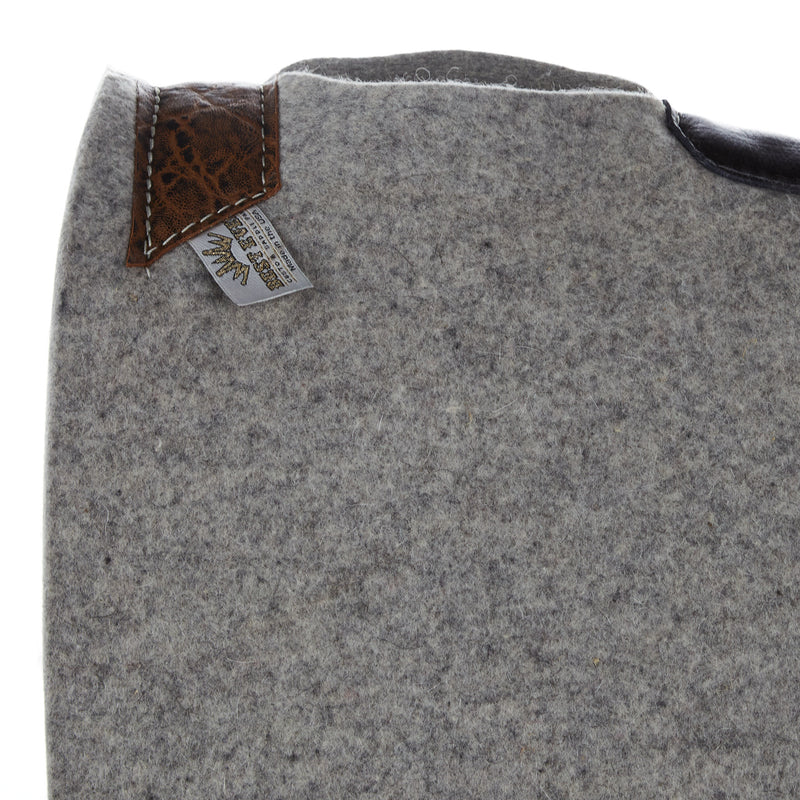 Best Ever Pads 1 1/4 Inch Felt Saddle Pad with Vintage Brown Elephant Wear Leathers
