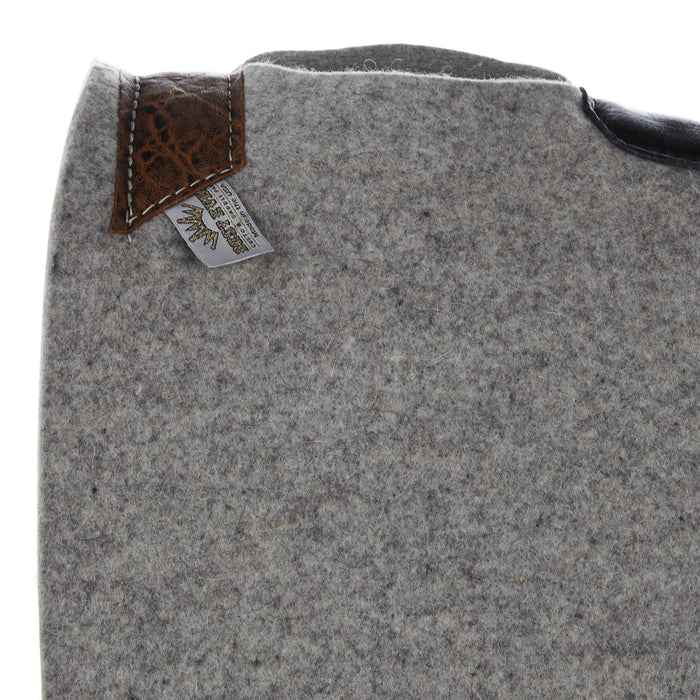 Best Ever Pads 1 1/4 Inch Felt Saddle Pad with Vintage Brown Elephant Wear Leathers