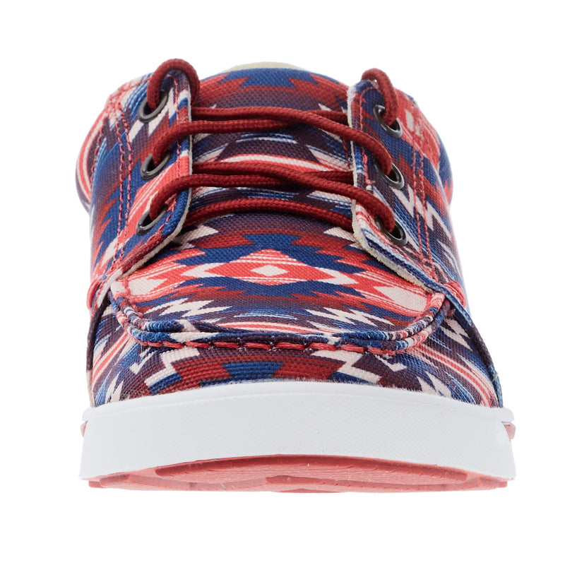 Wrangler Footwear Women's Retro Red Ombre Aztec Print Low Top Casual Shoes