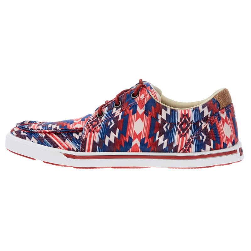 Wrangler Footwear Women's Retro Red Ombre Aztec Print Low Top Casual Shoes