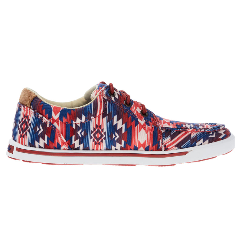 Wrangler Footwear Women's Retro Red Ombre Aztec Print Low Top Casual Shoes