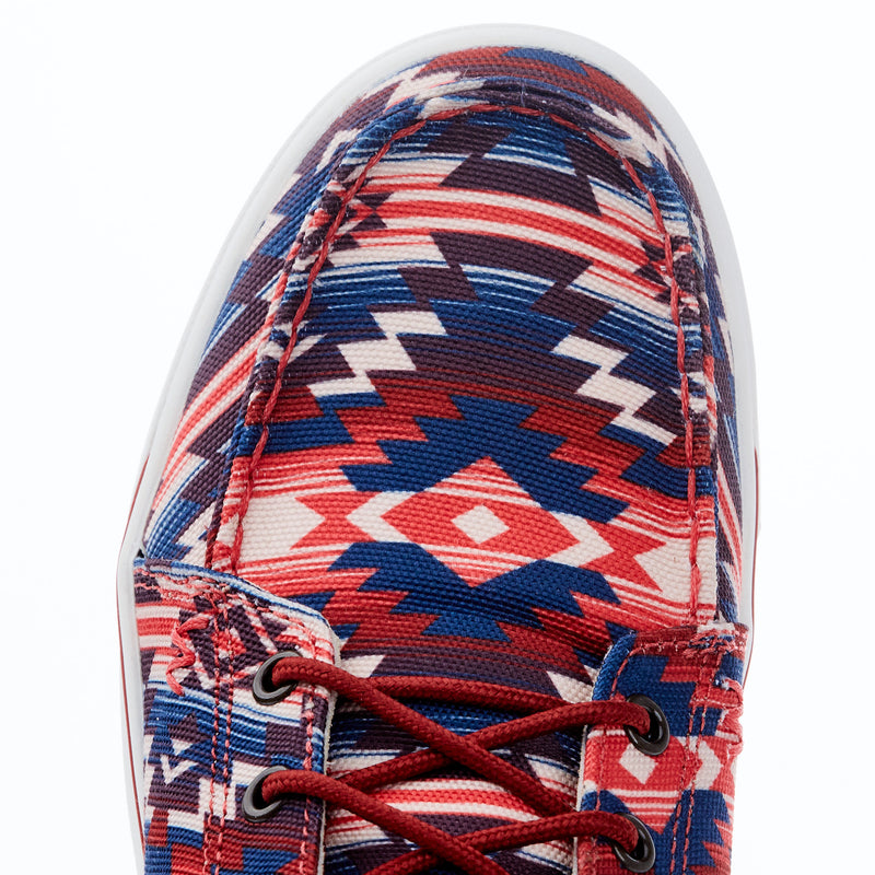 Wrangler Footwear Women's Retro Red Ombre Aztec Print Low Top Casual Shoes