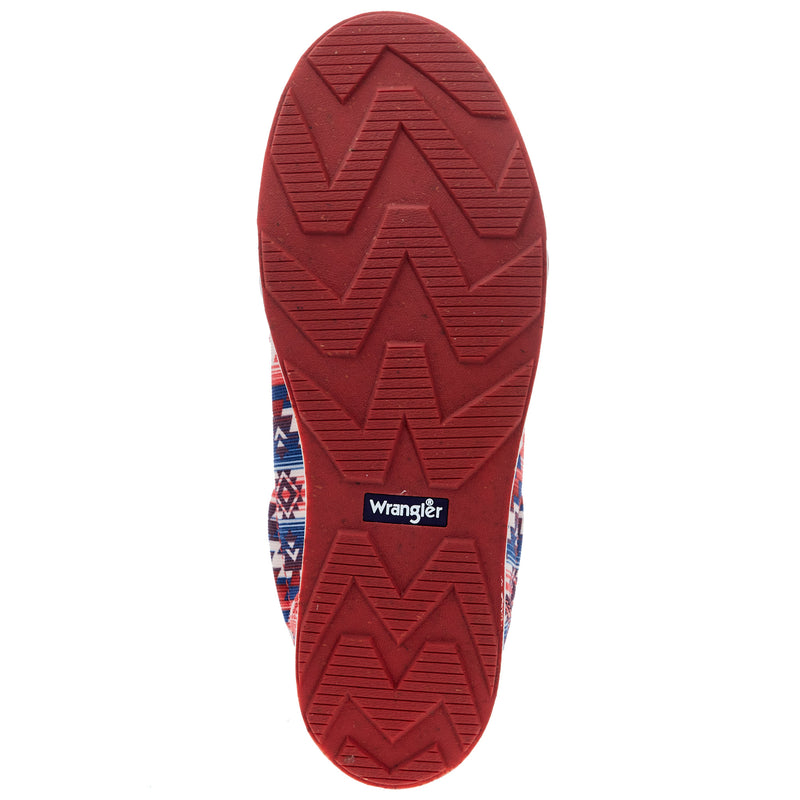 Wrangler Footwear Women's Retro Red Ombre Aztec Print Low Top Casual Shoes