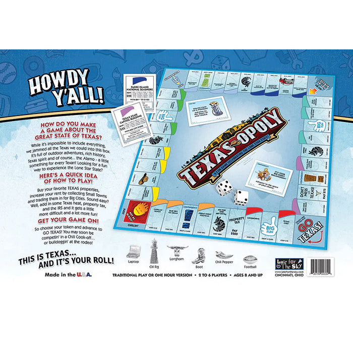 Outset Games And Cobble Hill Puzzles Texas-Opoly Board Game