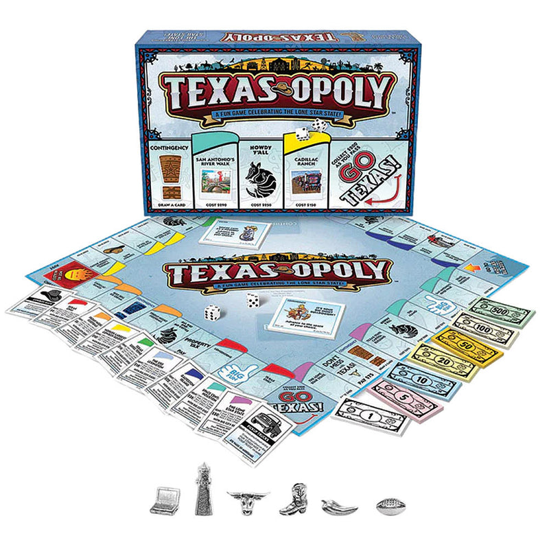 Outset Games And Cobble Hill Puzzles Texas-Opoly Board Game