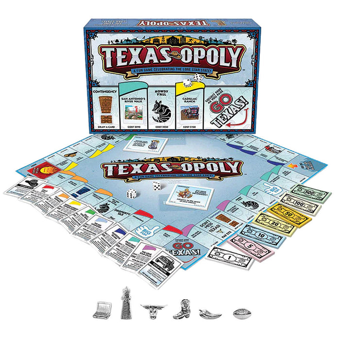 Outset Games And Cobble Hill Puzzles Texas-Opoly Board Game