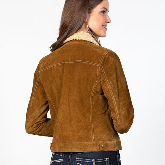 Skully Clothing Scully Cinnamon Suede Jean Jacket