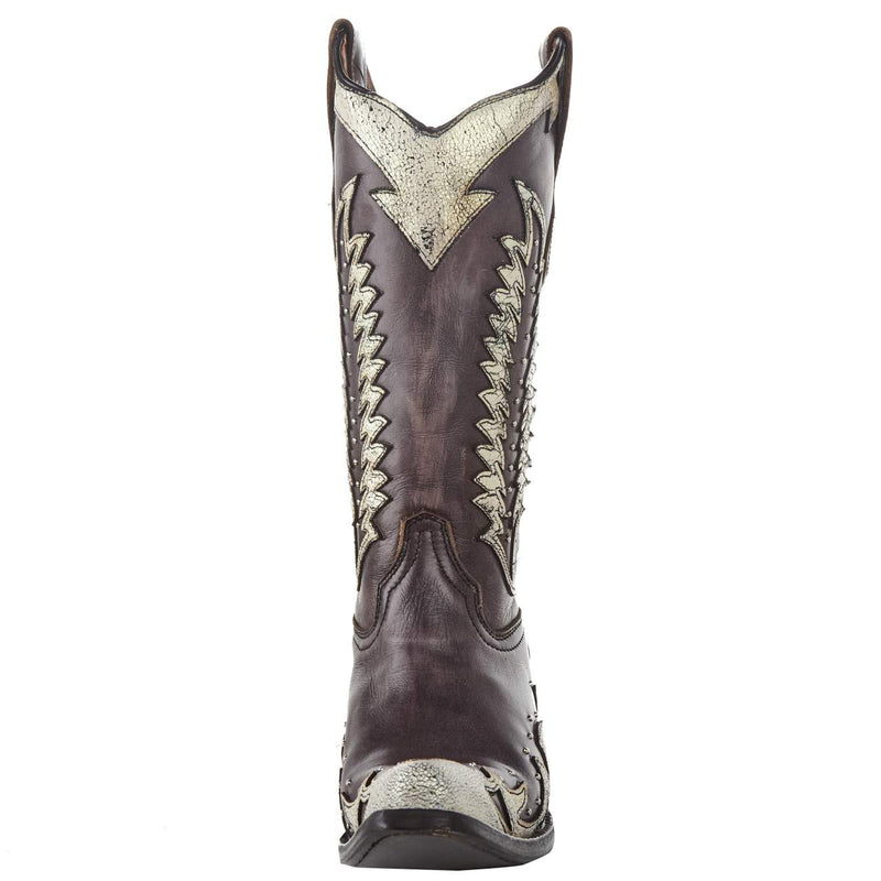 Circle G Women`s Black Bone Overlay 13in. Boot