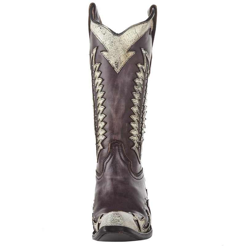 Circle G Women`s Black Bone Overlay 13in. Boot