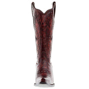 Circle G Women's Wine Embroidery 13 Top Snip Toe Boot