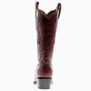 Circle G Women's Wine Embroidery 13 Top Snip Toe Boot