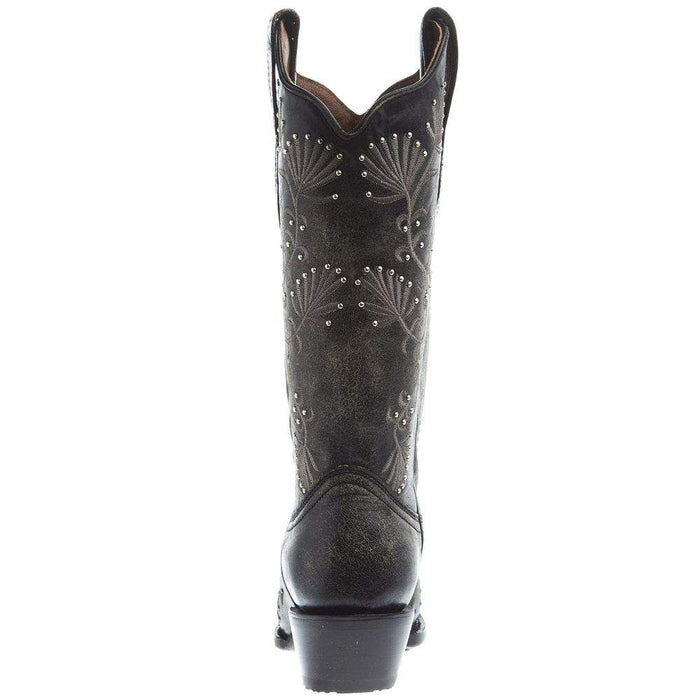 Circle G Women's Black Embroidery 13 Top Snip Toe Cowgirl Boot