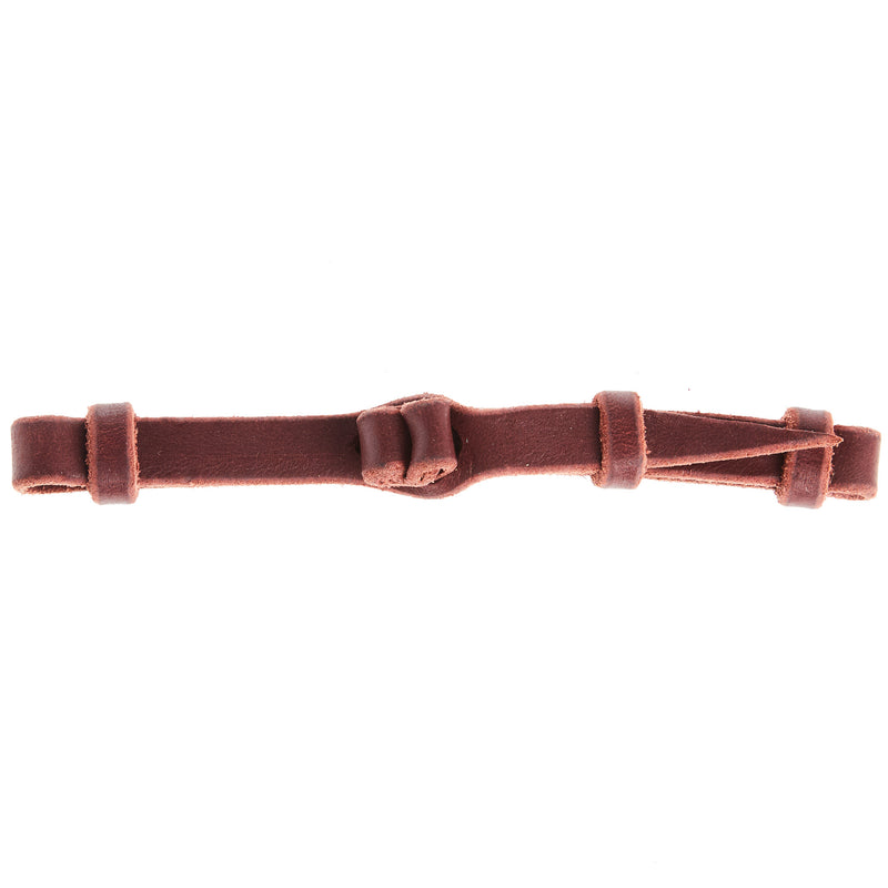 NRS Rolled Knot Burgundy Latigo Pony Curb Strap