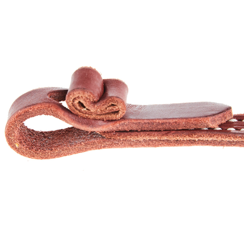 NRS TACK Rolled Knot Burgundy Latigo Horse Curb Strap