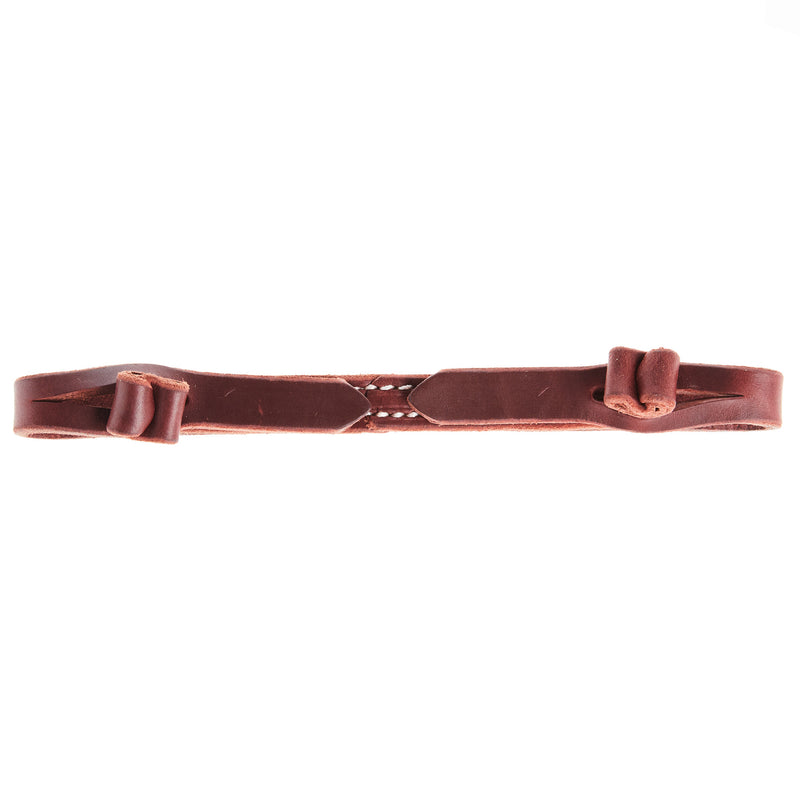 NRS Rolled Knot Burgundy Latigo Large Horse Curb Strap