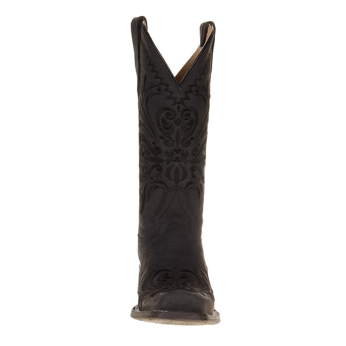 Circle G Women's Black Embroidered Square Toe Boot