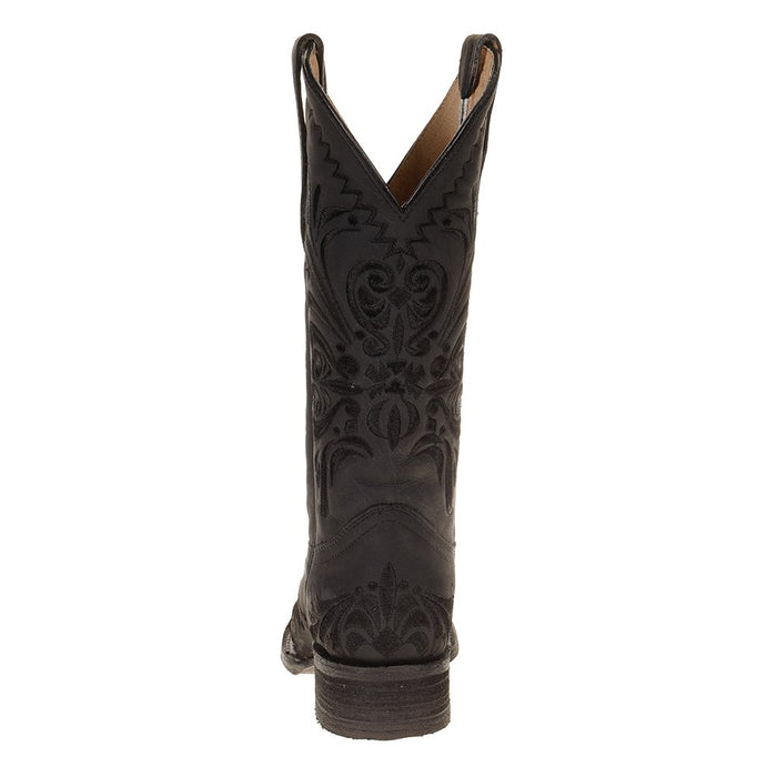 Circle G Women's Black Embroidered Square Toe Boot