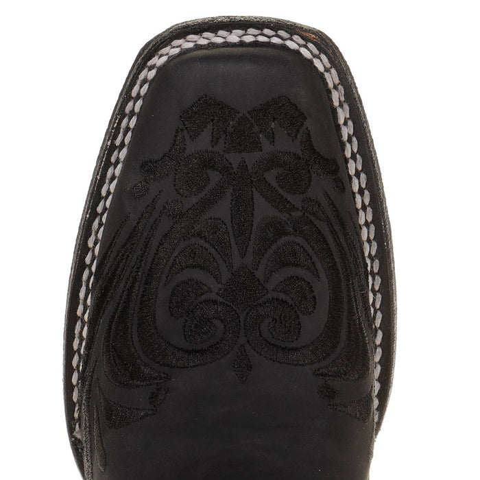 Circle G Women's Black Embroidered Square Toe Boot